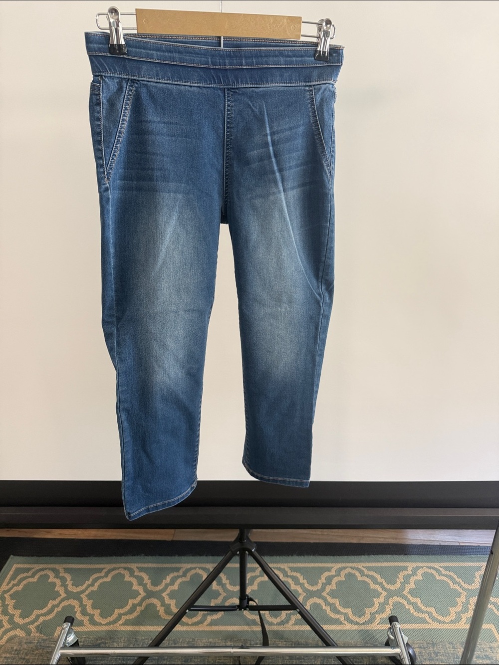Soho Apparel Blue Denim-Look Leggings